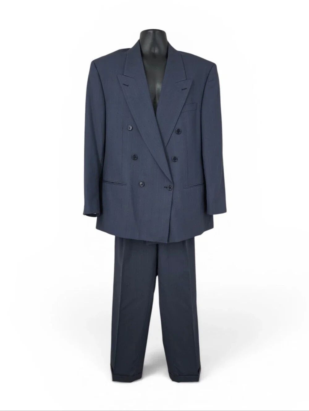 YSL Yves Saint Laurent Double-Breasted Pinstripe Wool Suit Blazer Jacket Pants